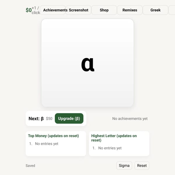 Greek Letter Clicker