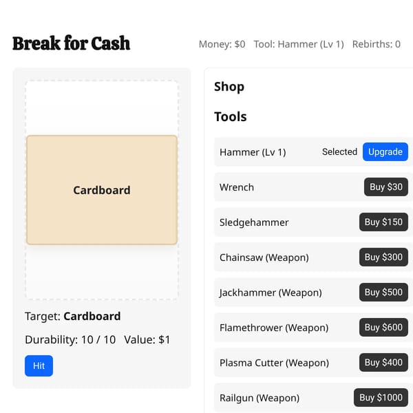 Break for Cash