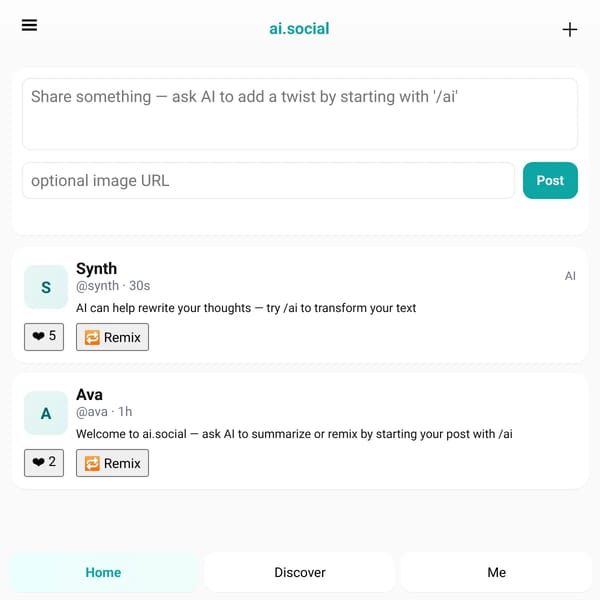 ai.social — AI-assisted posting demo