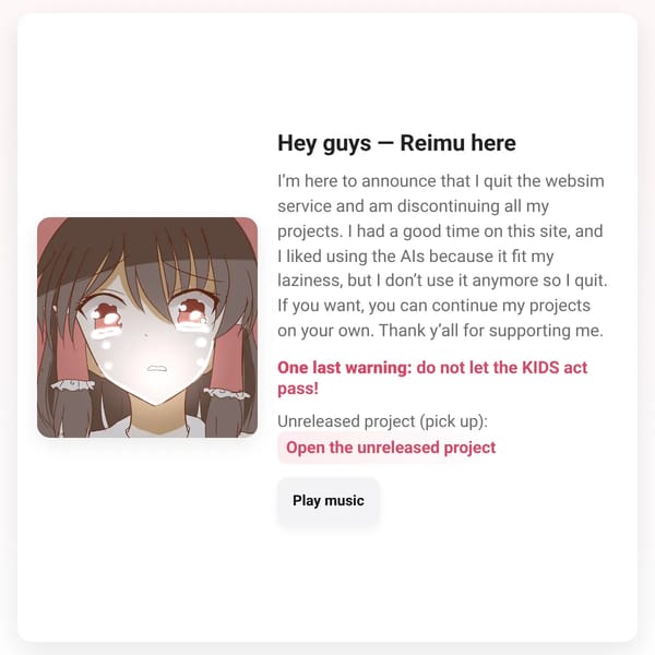 I'm Quit Websim