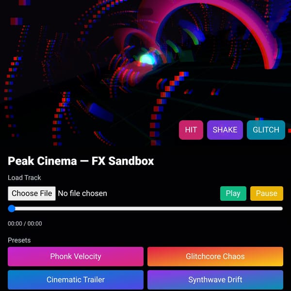 Peak Cinema — FX Sandbox