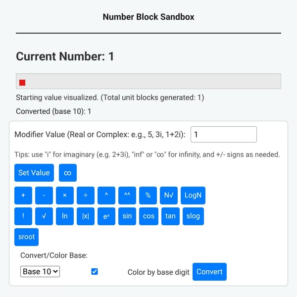 Number Block Sandbox