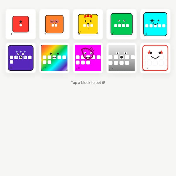 Pet the Numberblocks