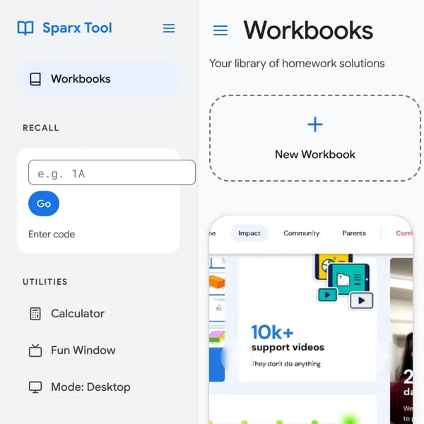 Sparx Workbook Tool