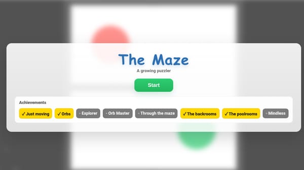 Maze game (Achivements)