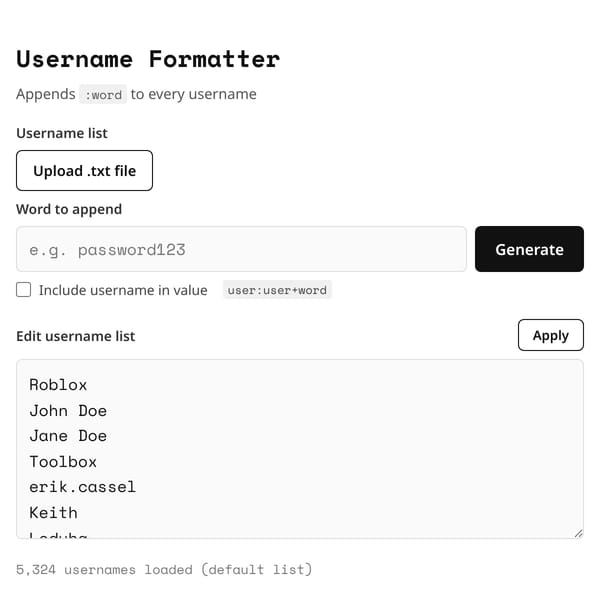 Username Formatter