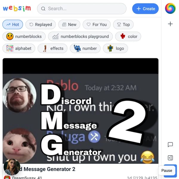 WebSim but i add your side effects