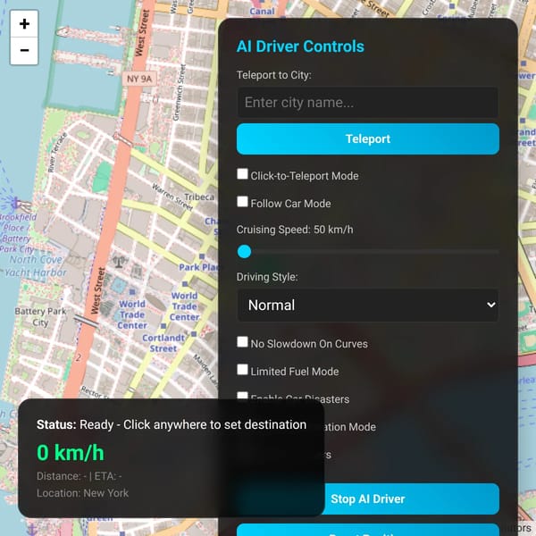AI Driver - Open Street Map Navigation