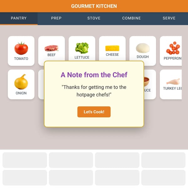 Chef simulator but I add comments