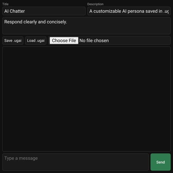 AI Chatter with file saving and loading (.ugai)