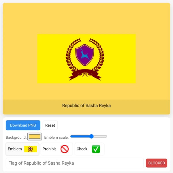 Flag Builder — Republic of Sasha Reyka