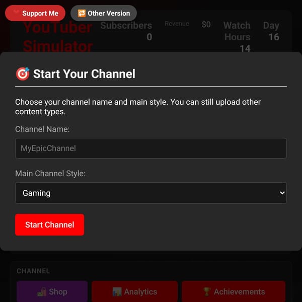 YouTuber Simulator(UPDATE)