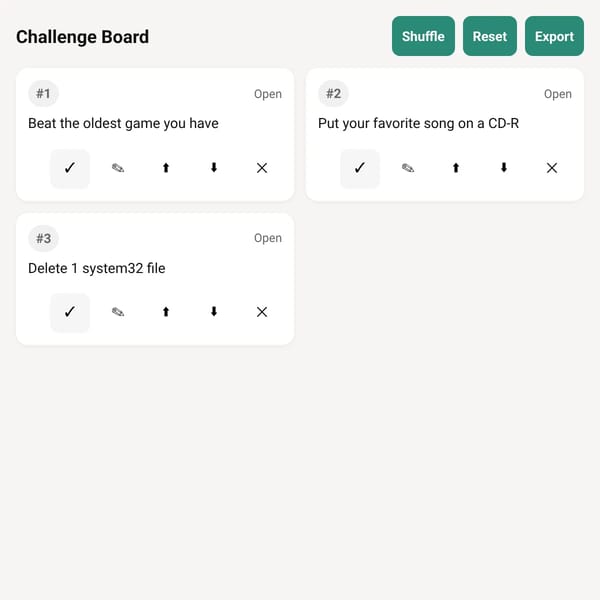 Challenge Board
