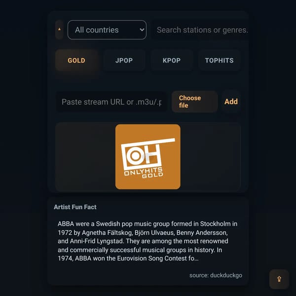 WebBeat Radio Player