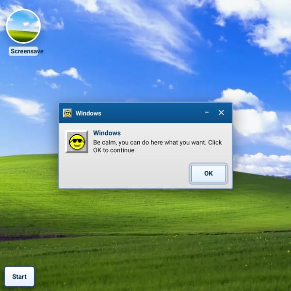 Windows XP but C A L M . . .