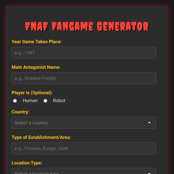 Fnaf Game Maker!