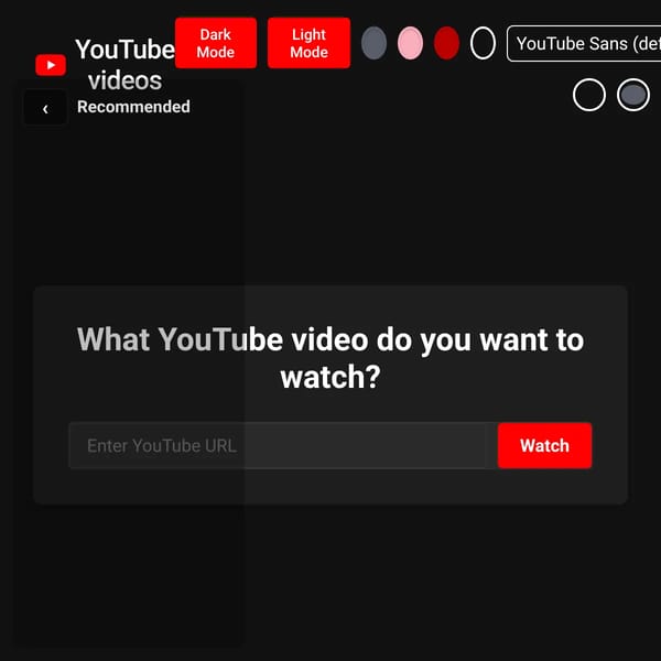 (Better version) YouTube video veiwer
