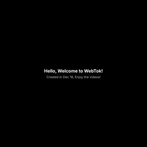WebTok: Let's you make videos!