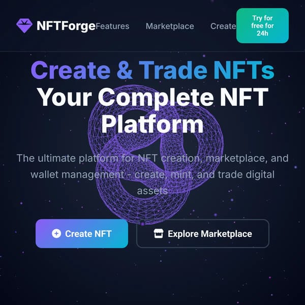 NFTForge - AI-Powered NFT Create Websites (NOT A KOCKOFF OF WEBSIM)
