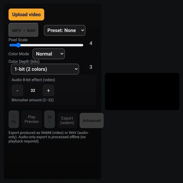 8-bit Video &amp; Audio