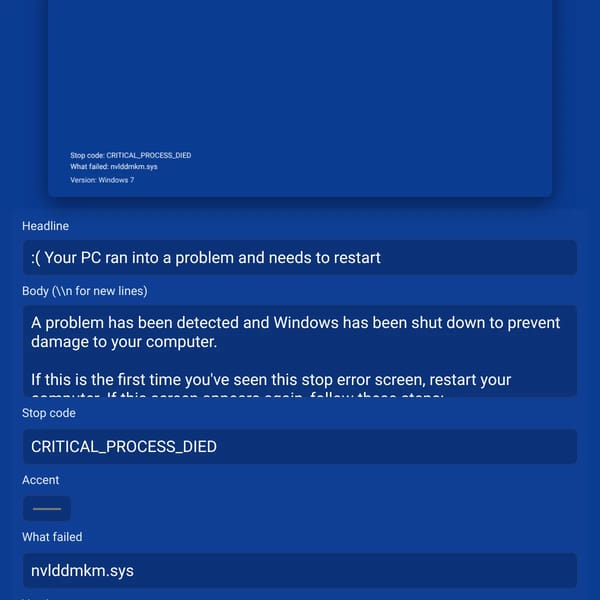 BSOD Maker