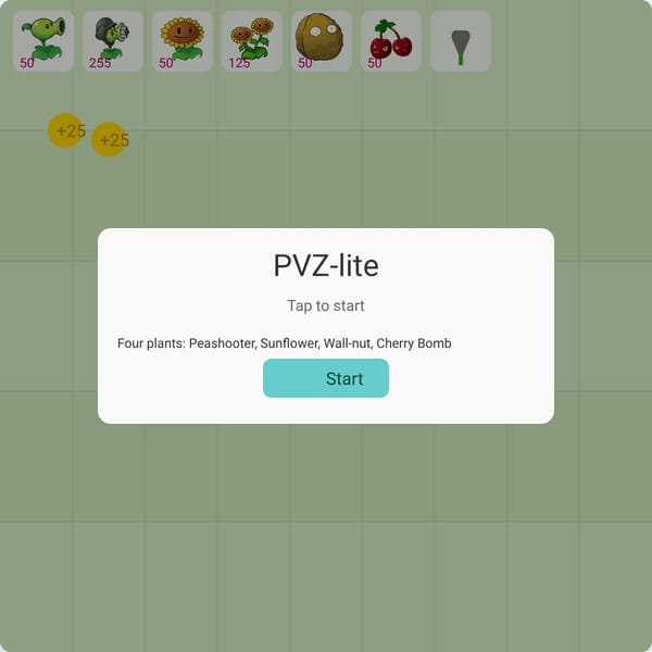 Plants vs Zombies Websim editon
