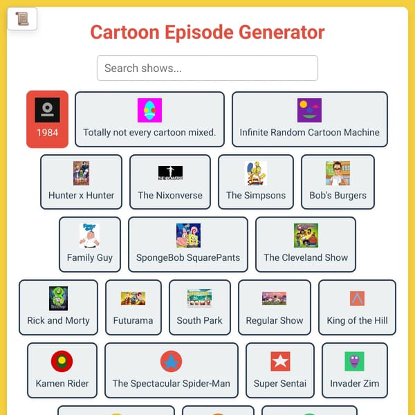 Cartoon Episode Generator
