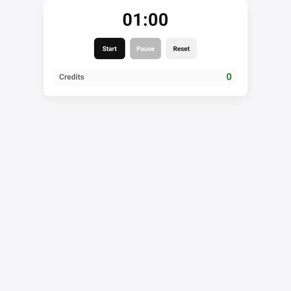 One minute timer