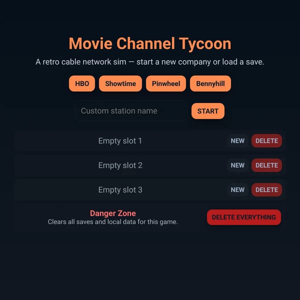 Movie Channel Tycoon