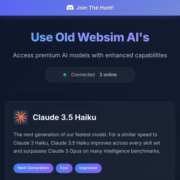 Use Old Websim AI's