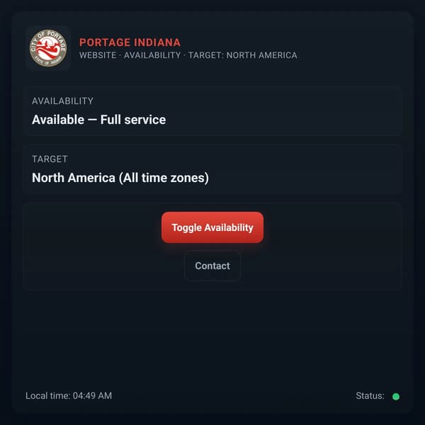 PORTAGE iNDiANA — Website Availability/Target Checker