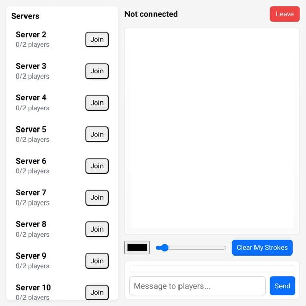 Multiplayer Draw — Servers