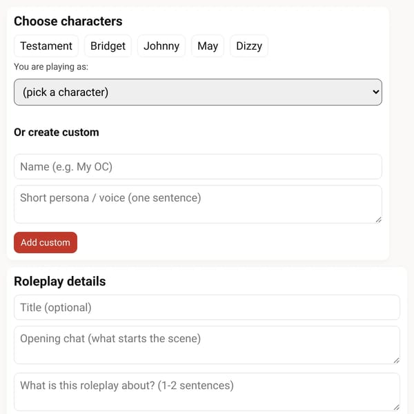 Roleplay simulator (big beta)