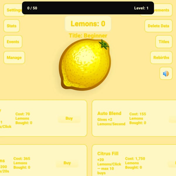 Lemon Clicker [RELEASE+REBIRTH 1]