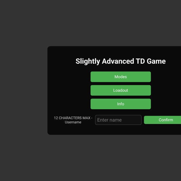 Slightly Advanced TD Game