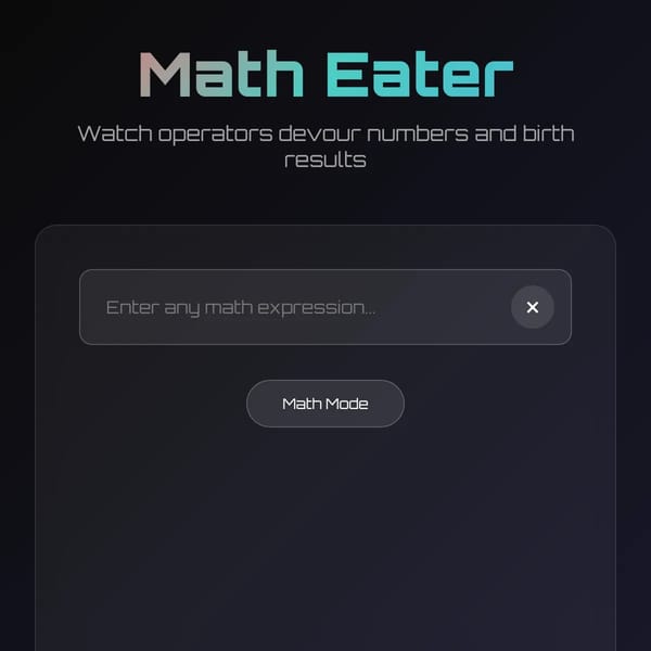 Math Eater - Interactive Arithmetic Playground