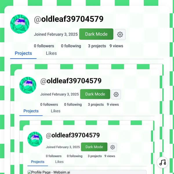 Profile Page - Websim.ai