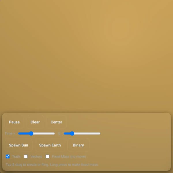 Space Planet Physics Sandbox