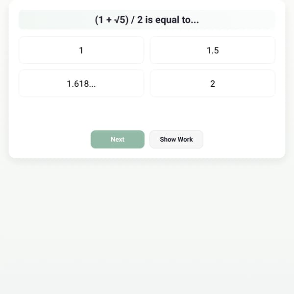 Math Quick: Golden Ratio