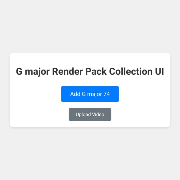 G major Render Pack Collection UI