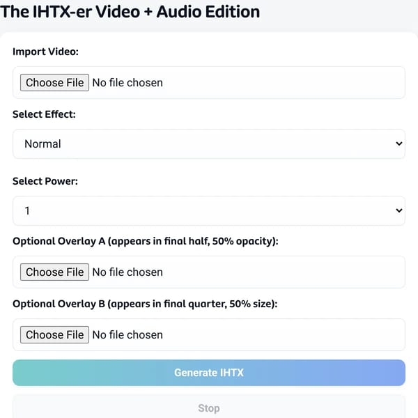 The IHTX-er Video + Audio Edition