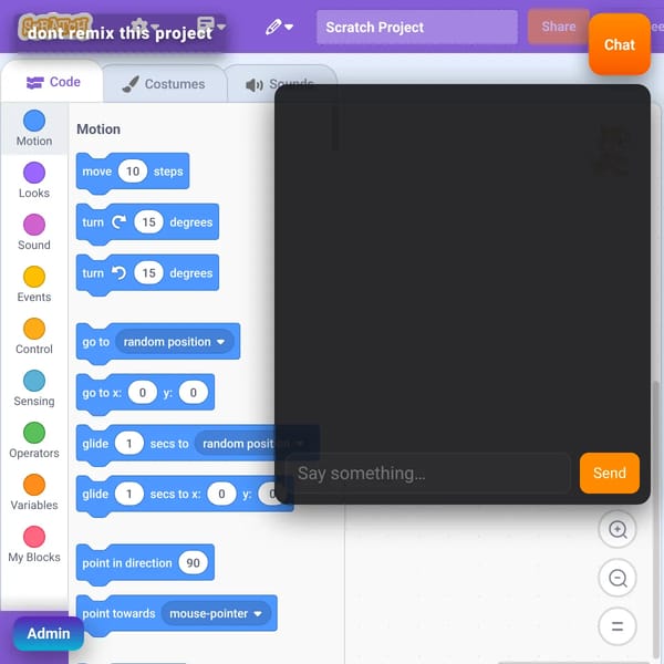 Embedded Scratch + Live Chat & Cursors