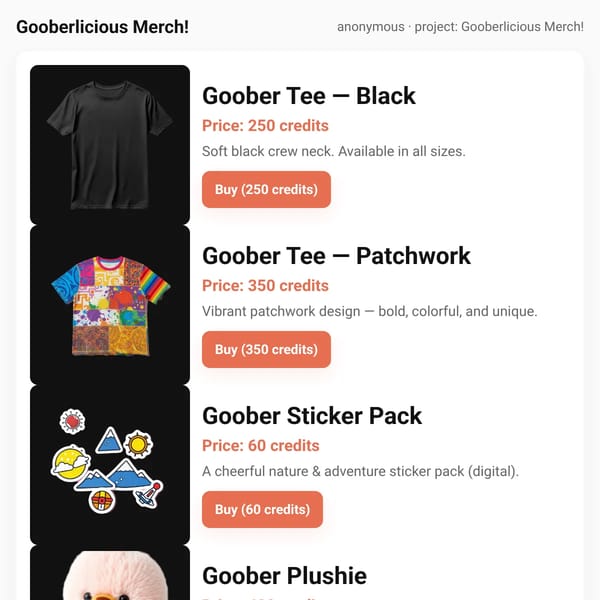 Gooberlicious Merch!