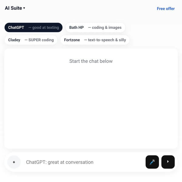 Chat UI — Image & Code