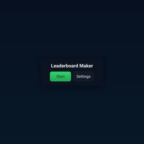 Racing Leaderboard Maker! (v1.0, suggest features!)