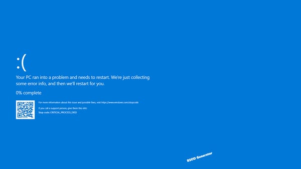 BSOD Generator