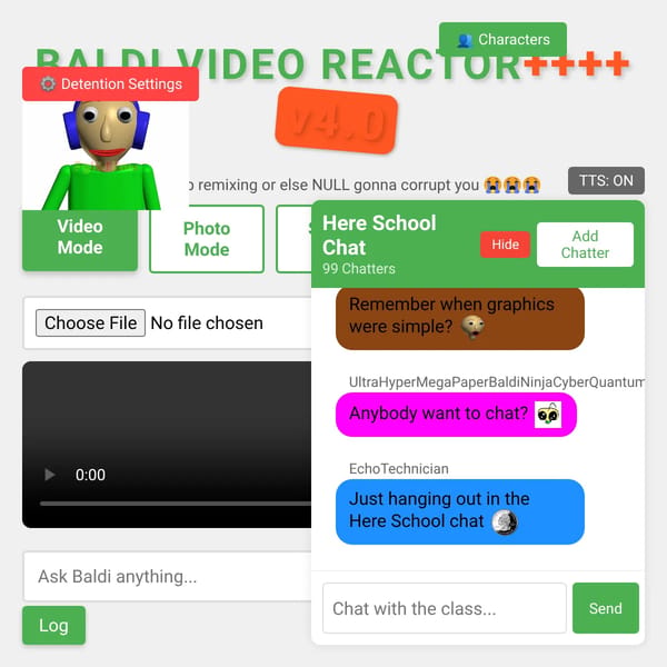 BALDI VIDEO REACTOR++++