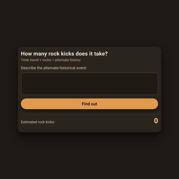 How many rock kicks does it take?