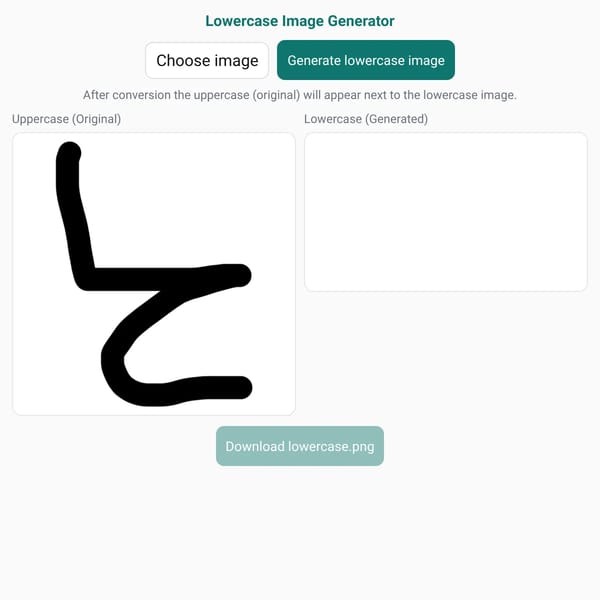 lowercase image generator