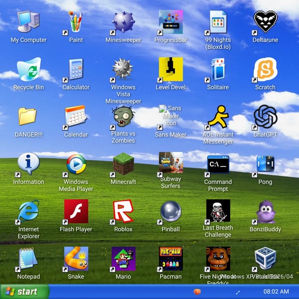 Windows XP Simulator with AI Internet